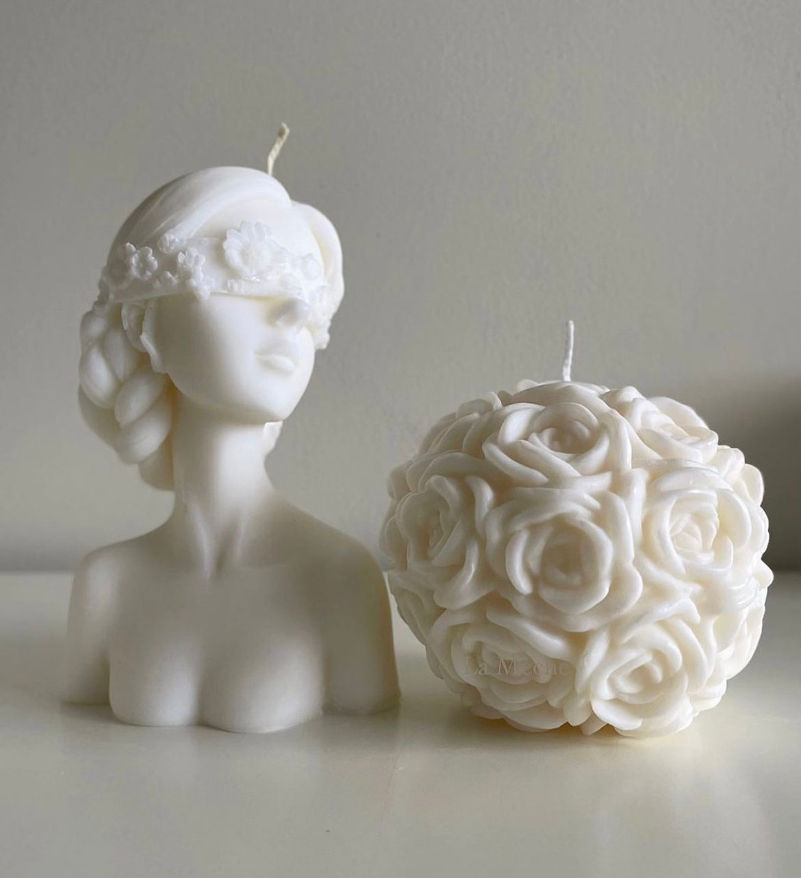 3D Rose Sphere Candle