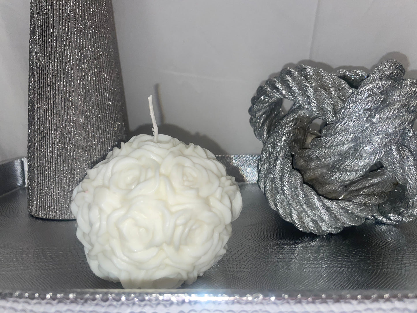 3D Rose Sphere Candle