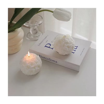 3D Rose Sphere Candle