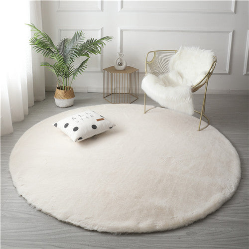 Super Soft Rabbit Faux Round Rugs