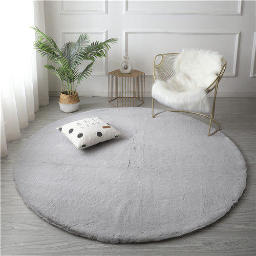 Super Soft Rabbit Faux Round Rugs