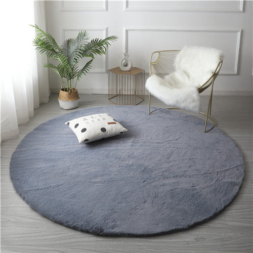 Super Soft Rabbit Faux Round Rugs