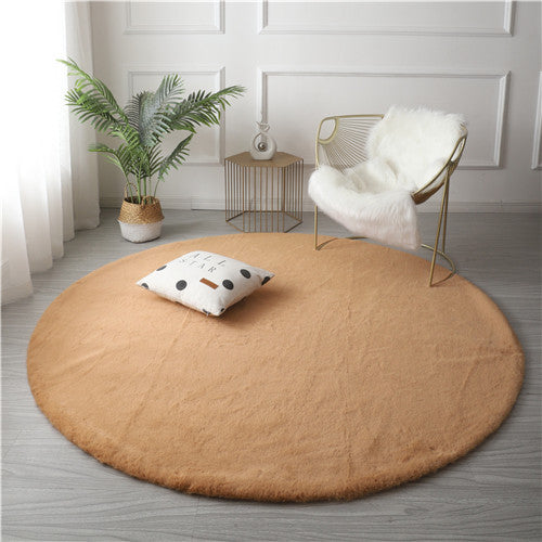 Super Soft Rabbit Faux Round Rugs