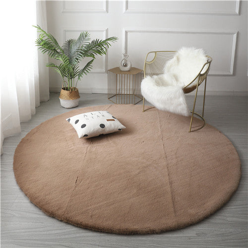 Super Soft Rabbit Faux Round Rugs