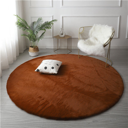 Super Soft Rabbit Faux Round Rugs