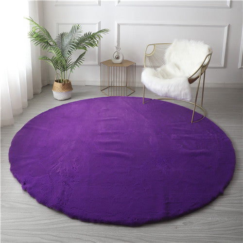 Super Soft Rabbit Faux Round Rugs