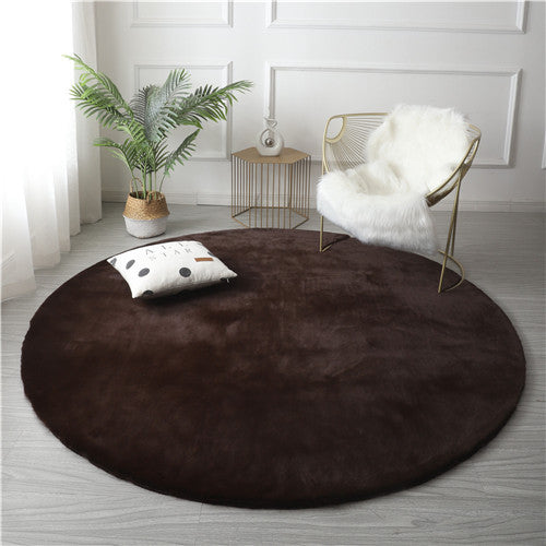 Super Soft Rabbit Faux Round Rugs