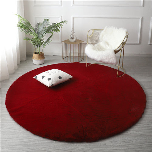 Super Soft Rabbit Faux Round Rugs
