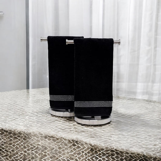 Luxury Rhinestone Hand Towel Set